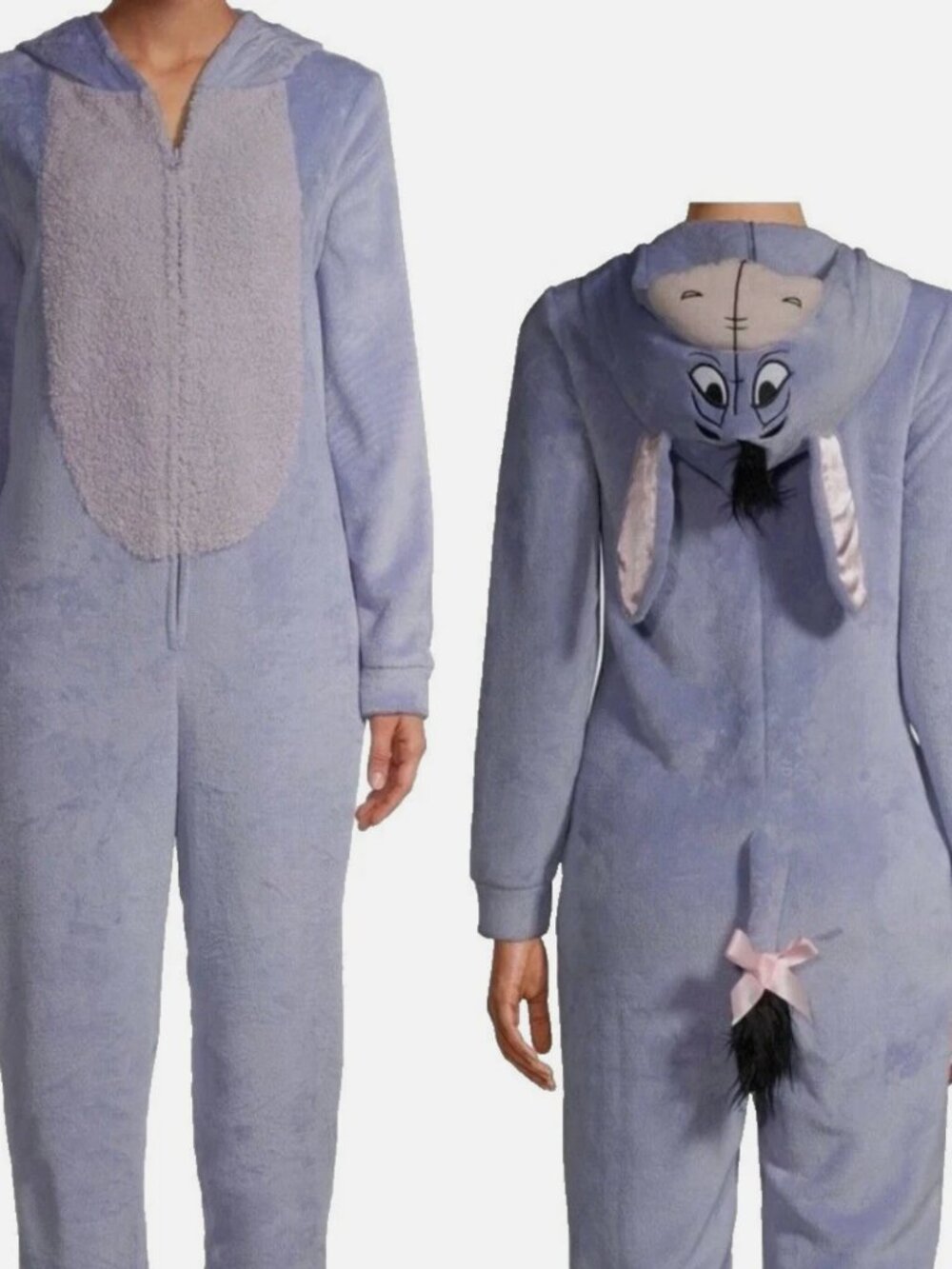 EEYORE DISNEY Winnie-the-Pooh Unisex Costume One Piece Pajama Hoodies Outfit NWT